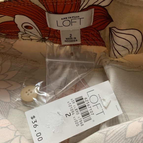 Vintage Y2K Floral Printed Skirt Ann Taylor LOFT - Picture 5 of 5